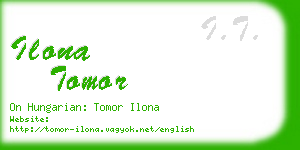 ilona tomor business card